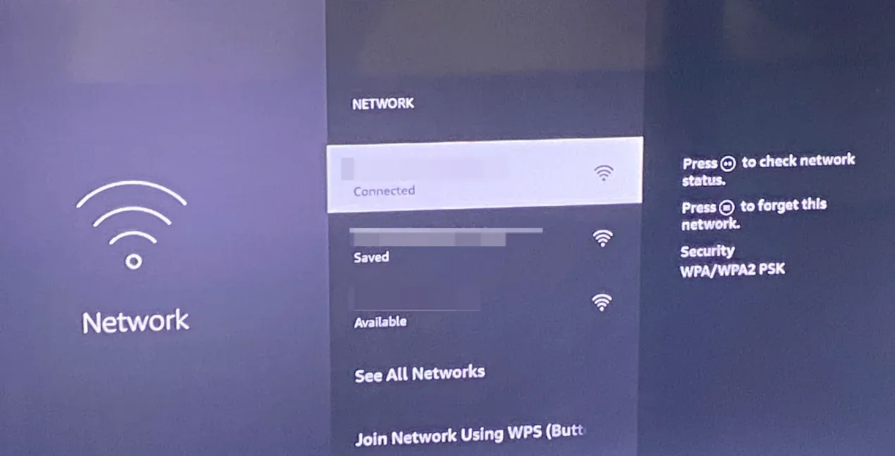 check Wi-Fi connection on Fire TV