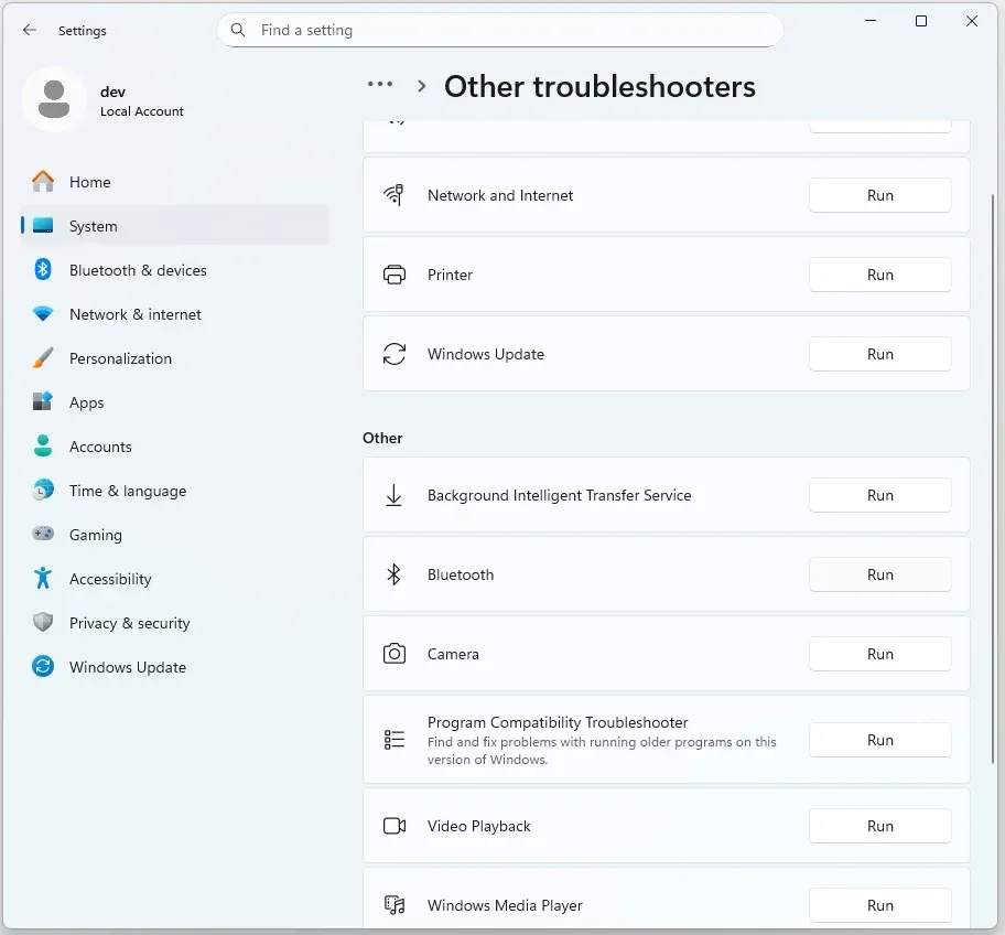 find Bluetooth troubleshooter