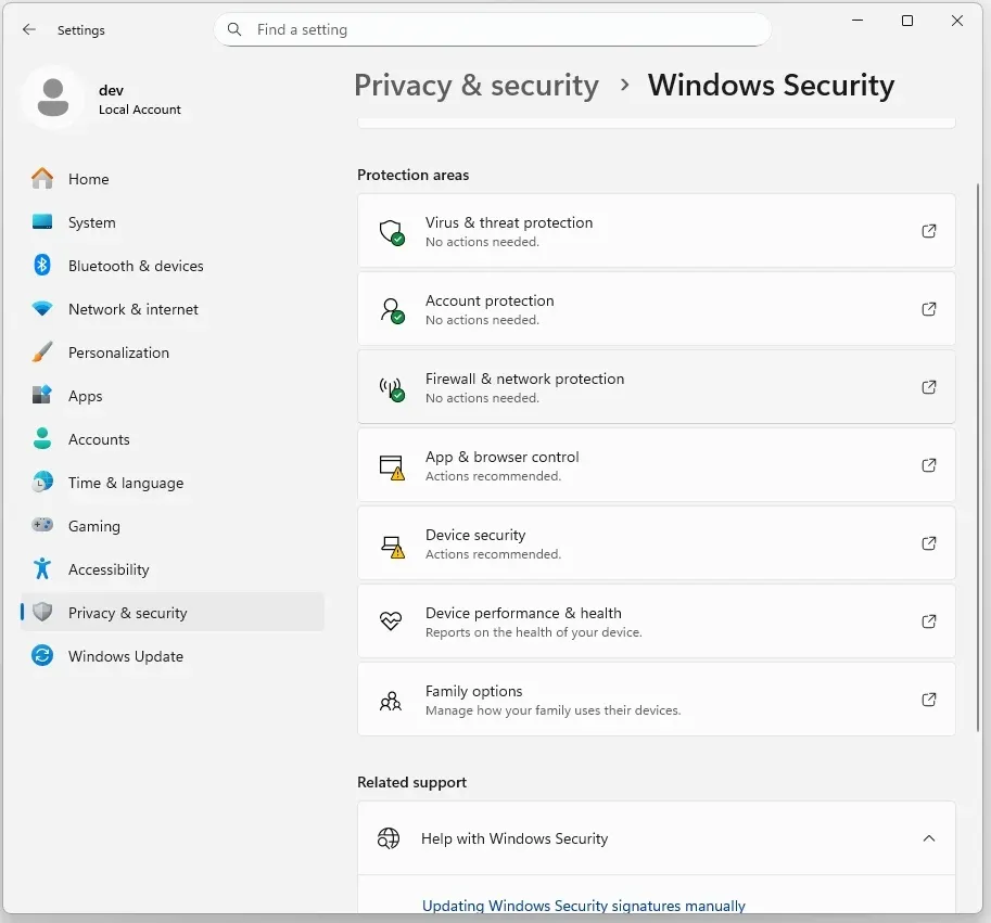 find firewall & network protection