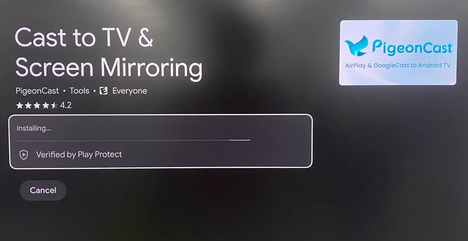 install PigeonCast on TV