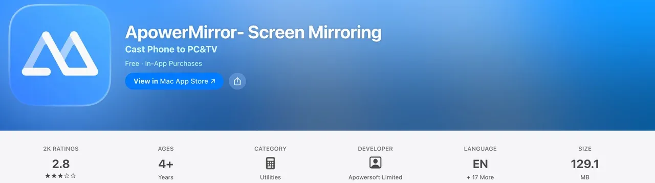 ApowerMirror in the App Store