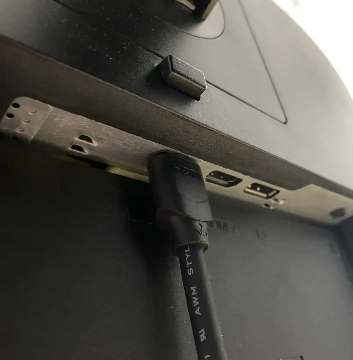 HDMI input on TV