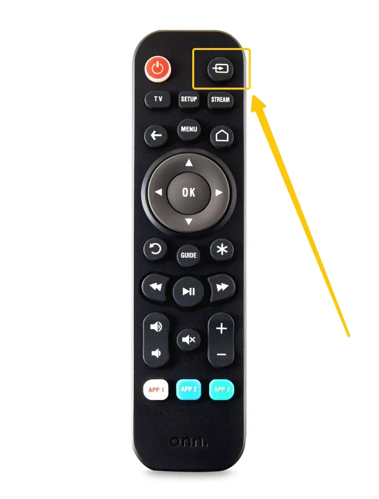 Input or Source button on your TV remote