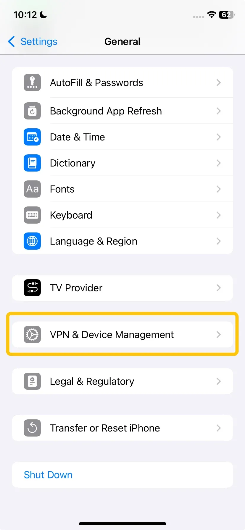 VPN option