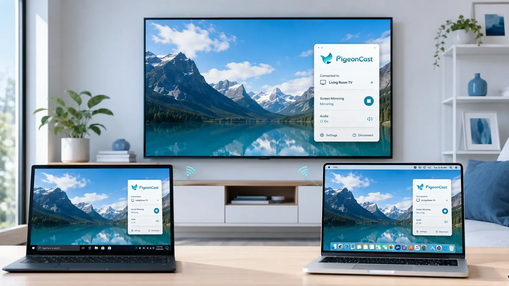 use PigeonCast to mirror your Windows or Mac to TV