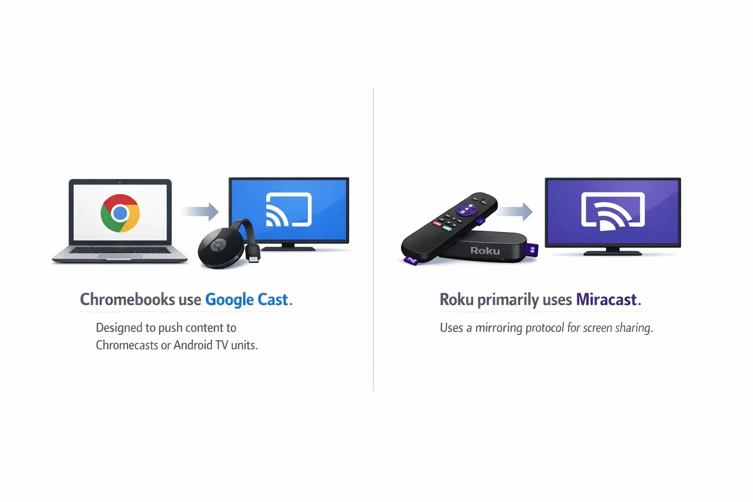 what's the difference between Chromebook and Roku