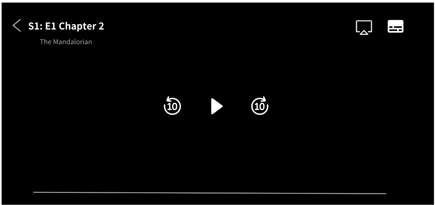 AirPlay icon on Disney+
