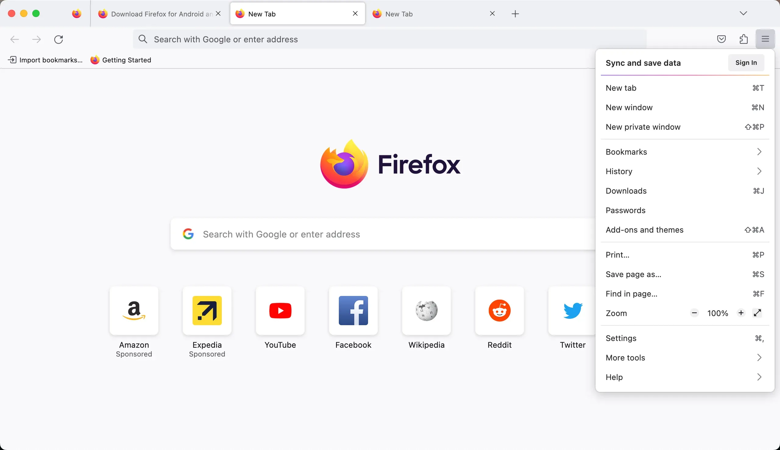 No se puede transmitir la opción en Firefox