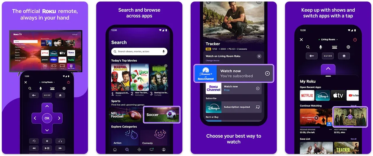 Roku Mobile app en la tienda
