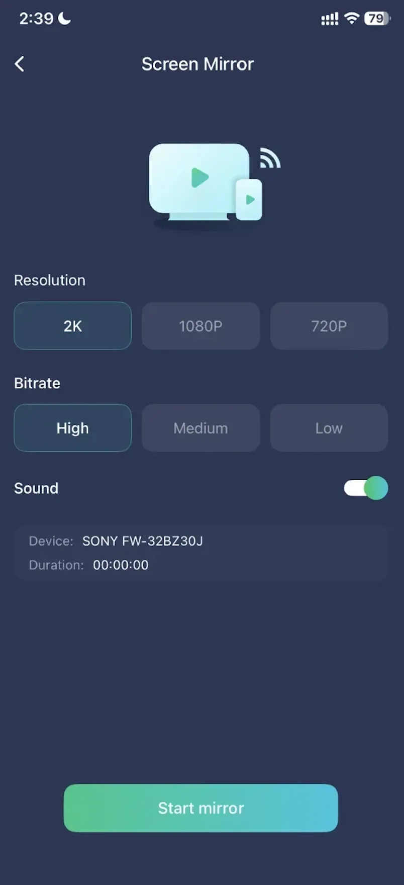 customize the screen mirroring experience