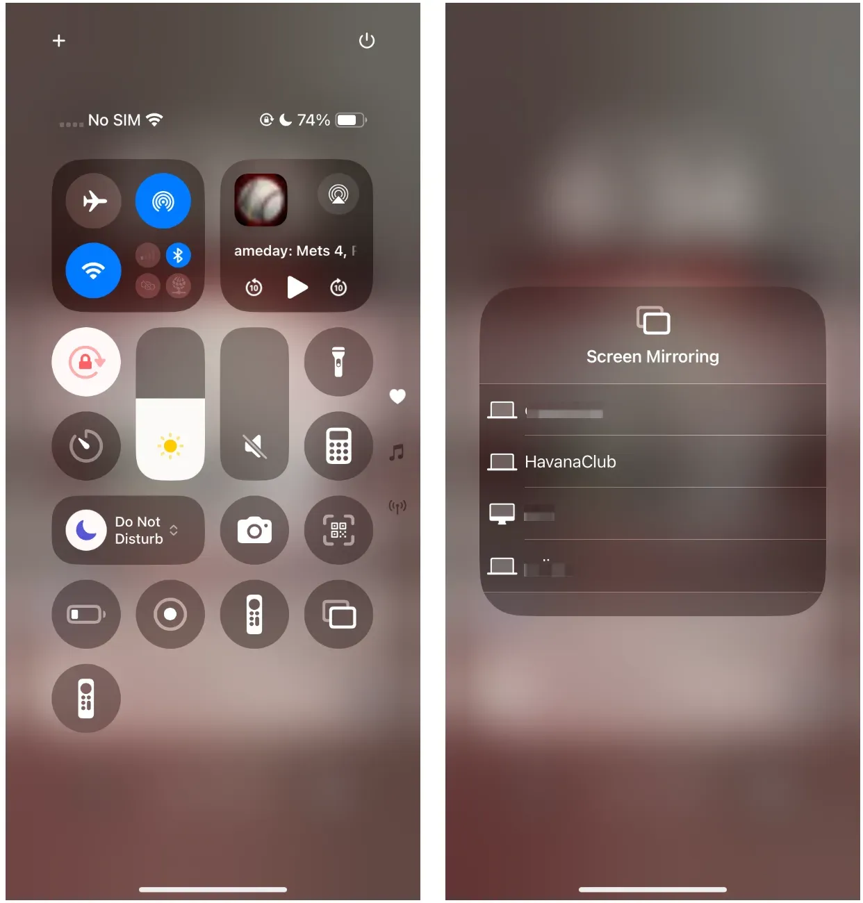 screen mirroring from iPhone
