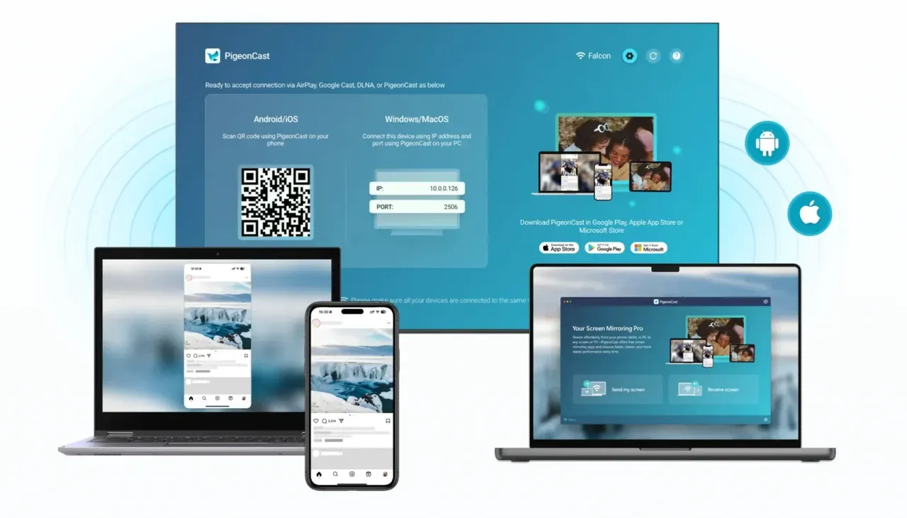 PigeonCast main page
