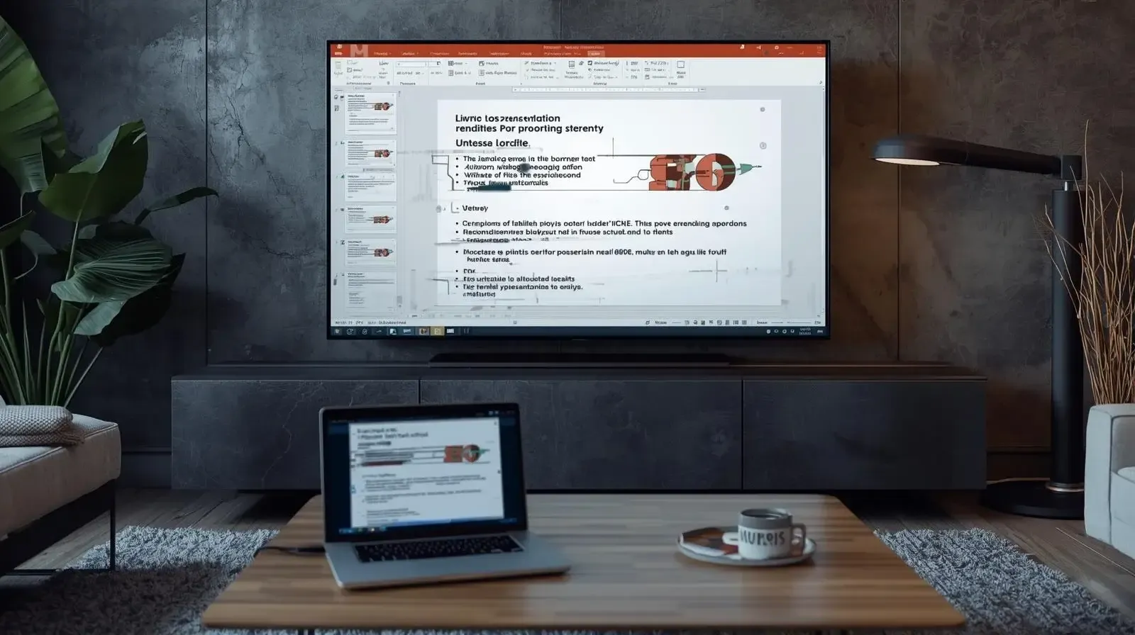 PowerPoint not showing properly on TV