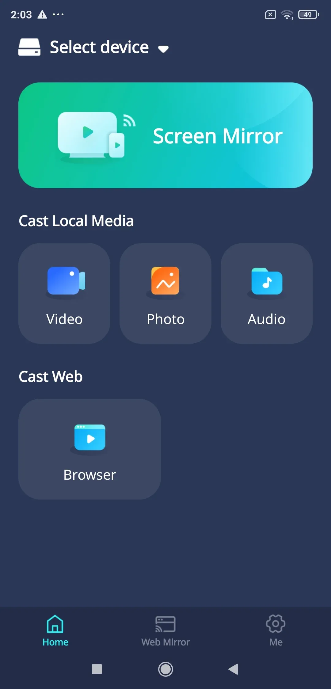 set up PigeonCast on Android phone
