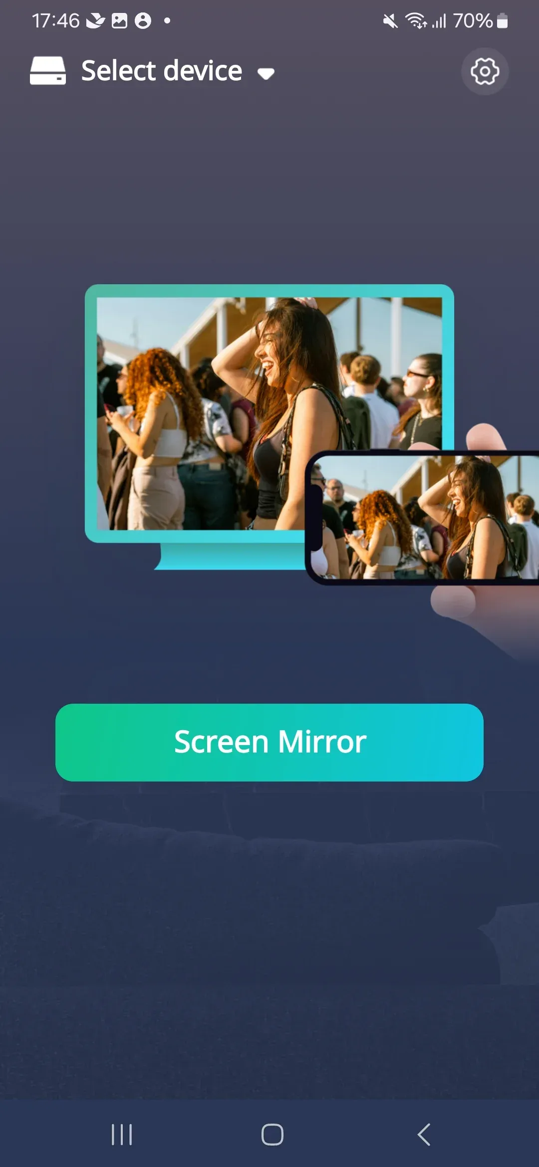 abrir PigeonCast en un teléfono Samsung