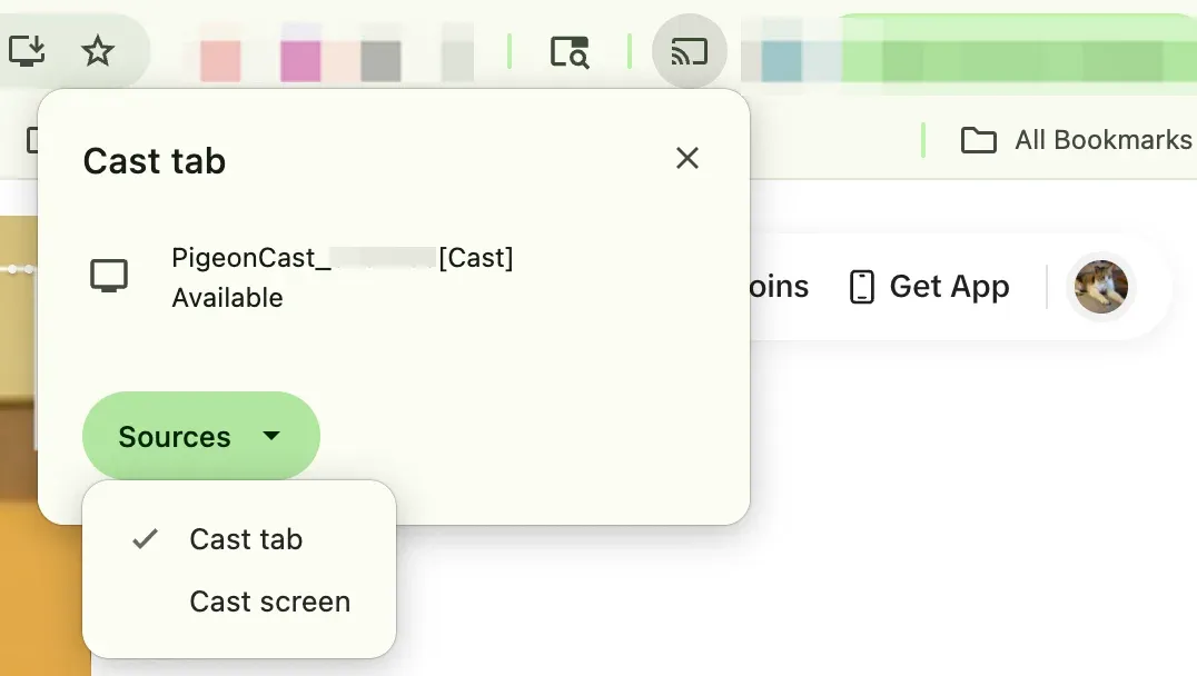 choose Chromecast-supported device