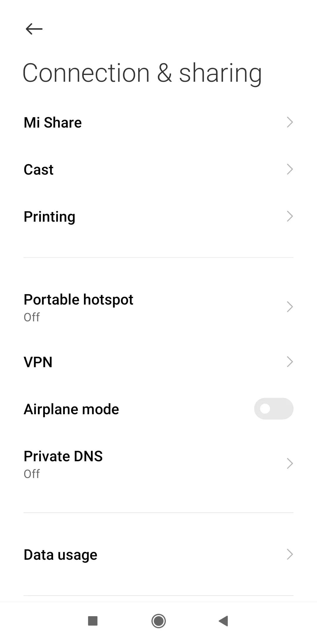 find cast option on Xiaomi phone