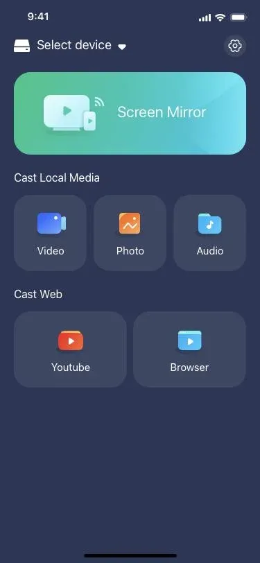 PigeonCast's Android screen mirroring app
