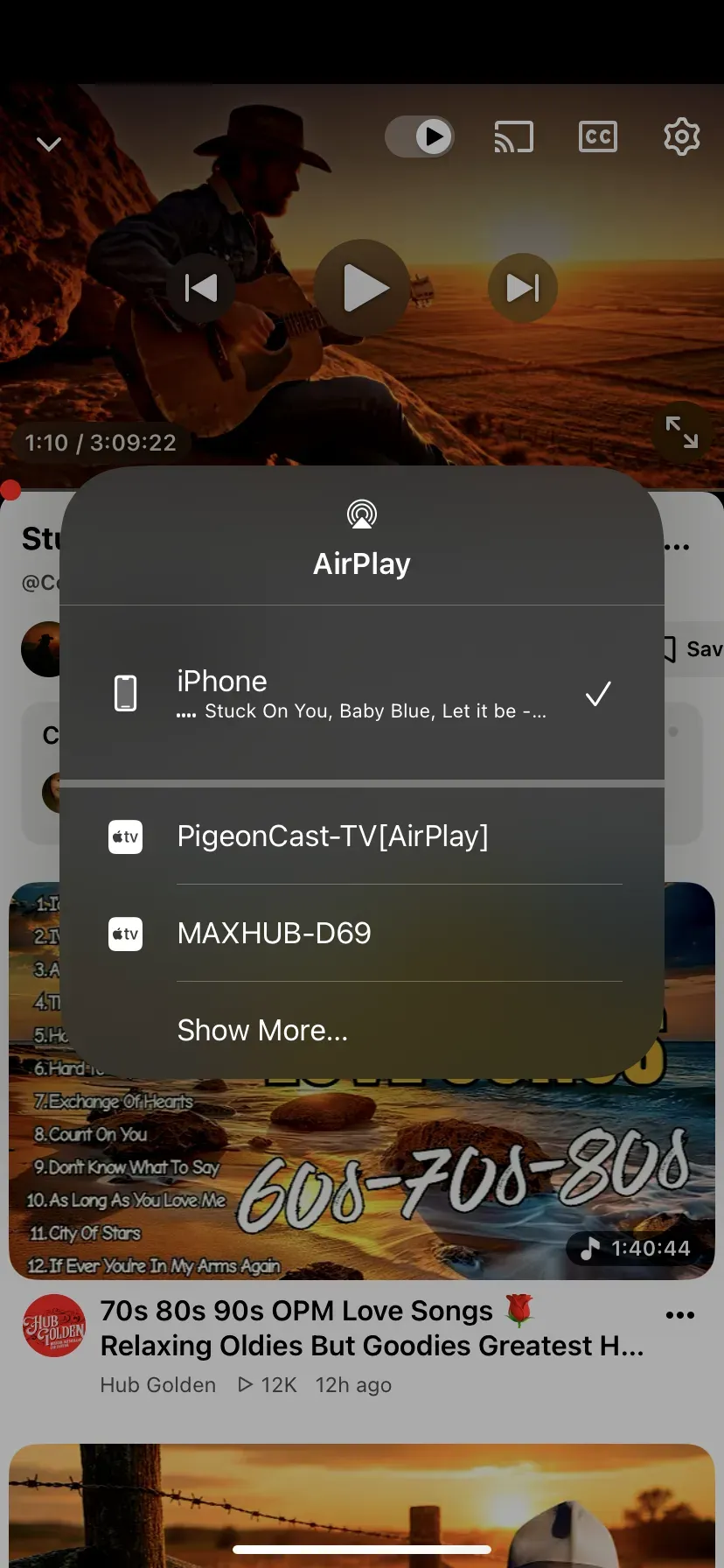 connect iPhone to PigeonCast receiver