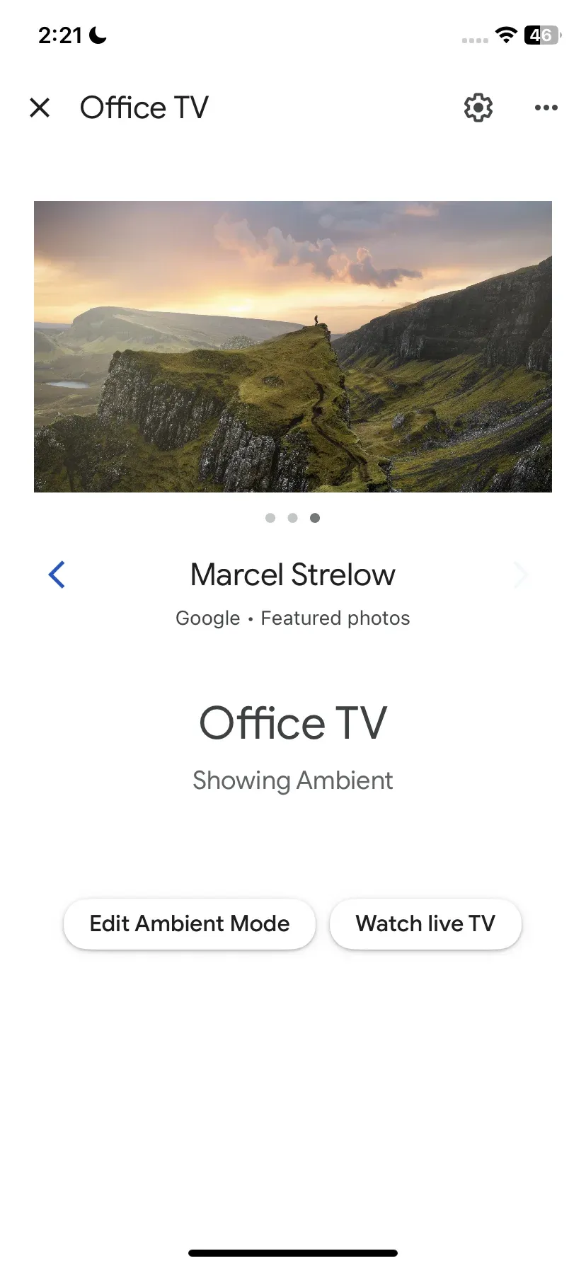 tap the gear icon in the top right corner