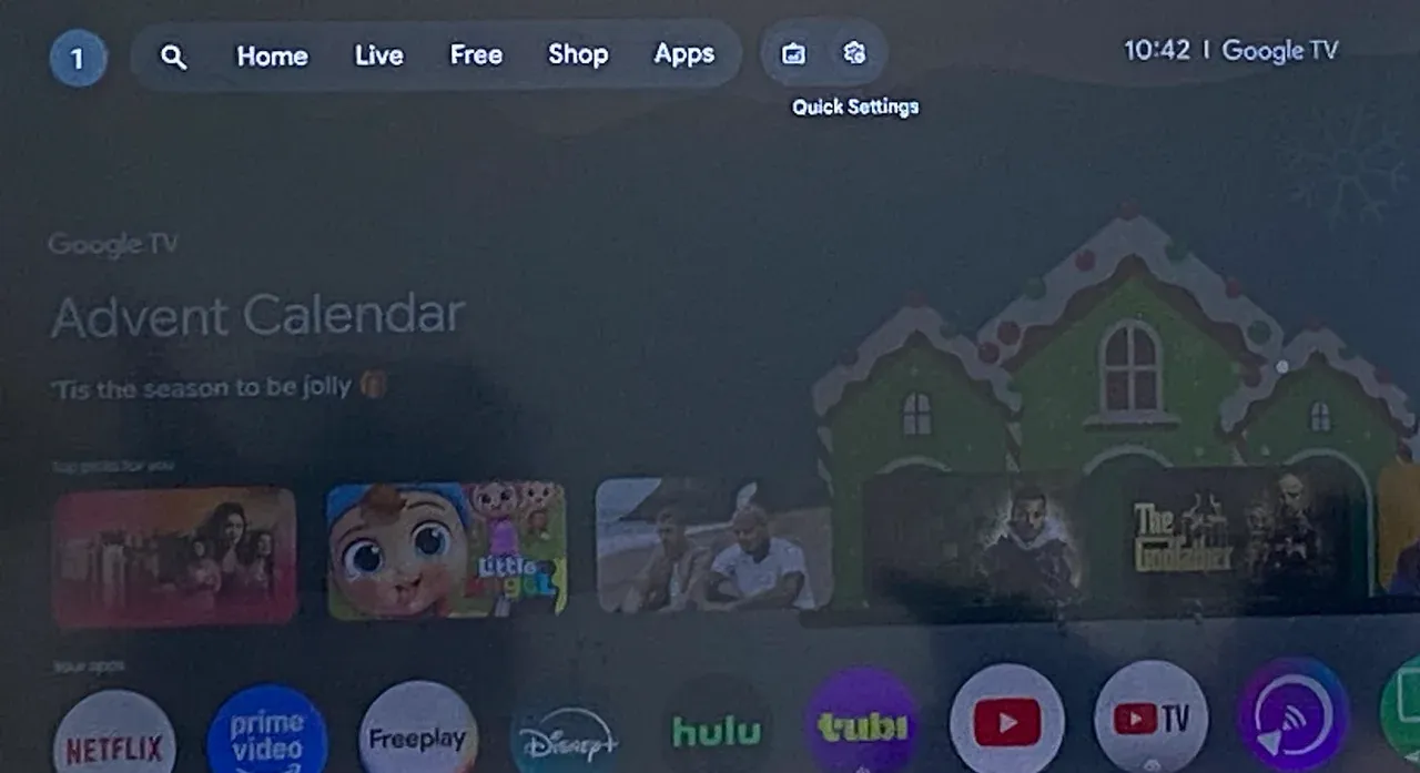 Google TV interface