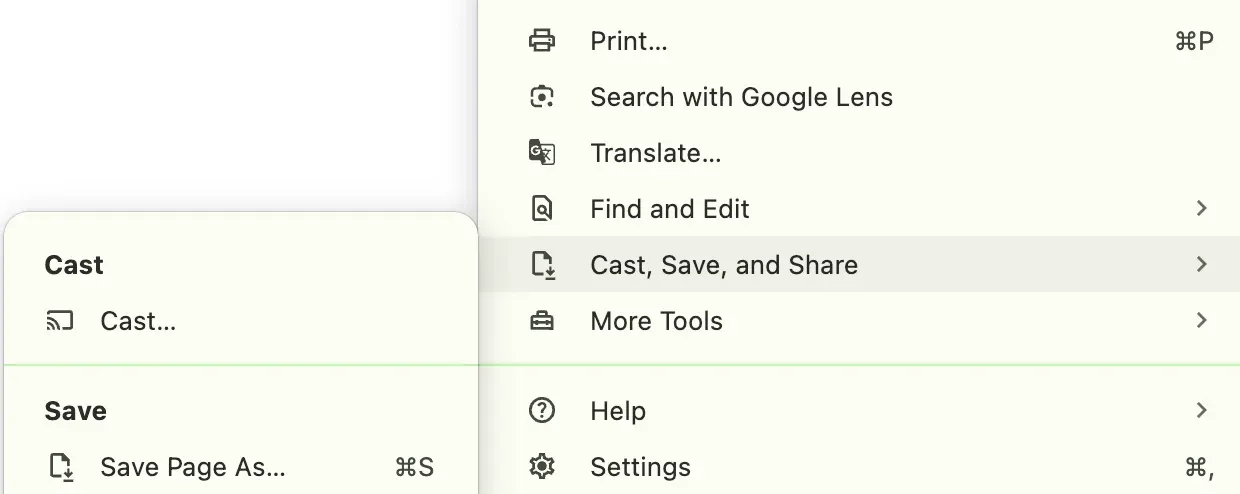 Google Chrome with built-in Chromecast