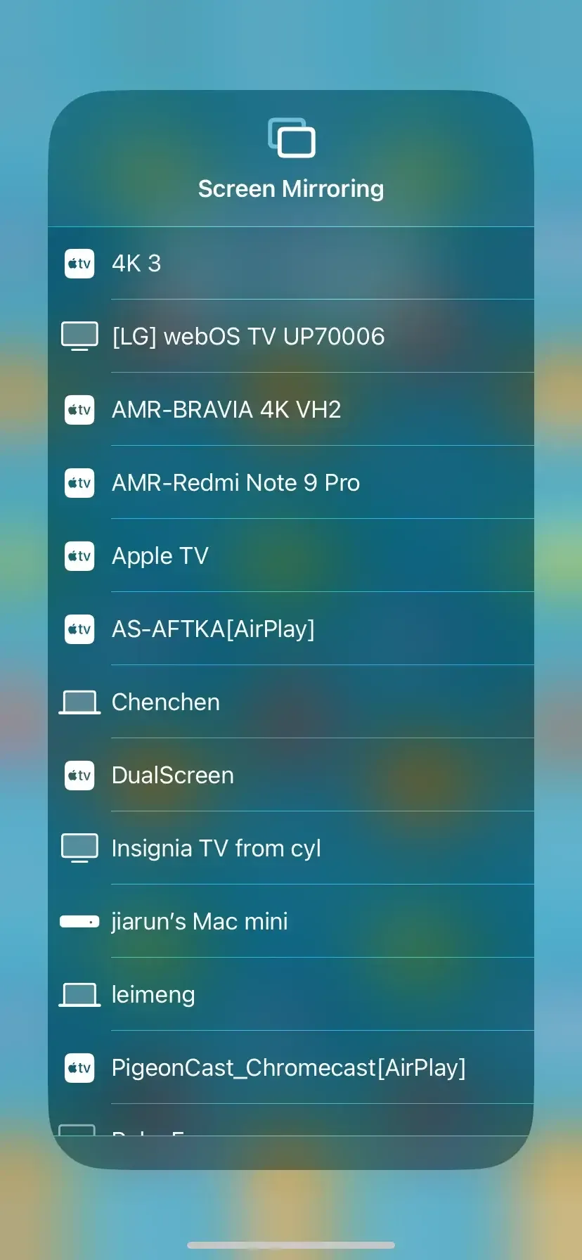 Device list
