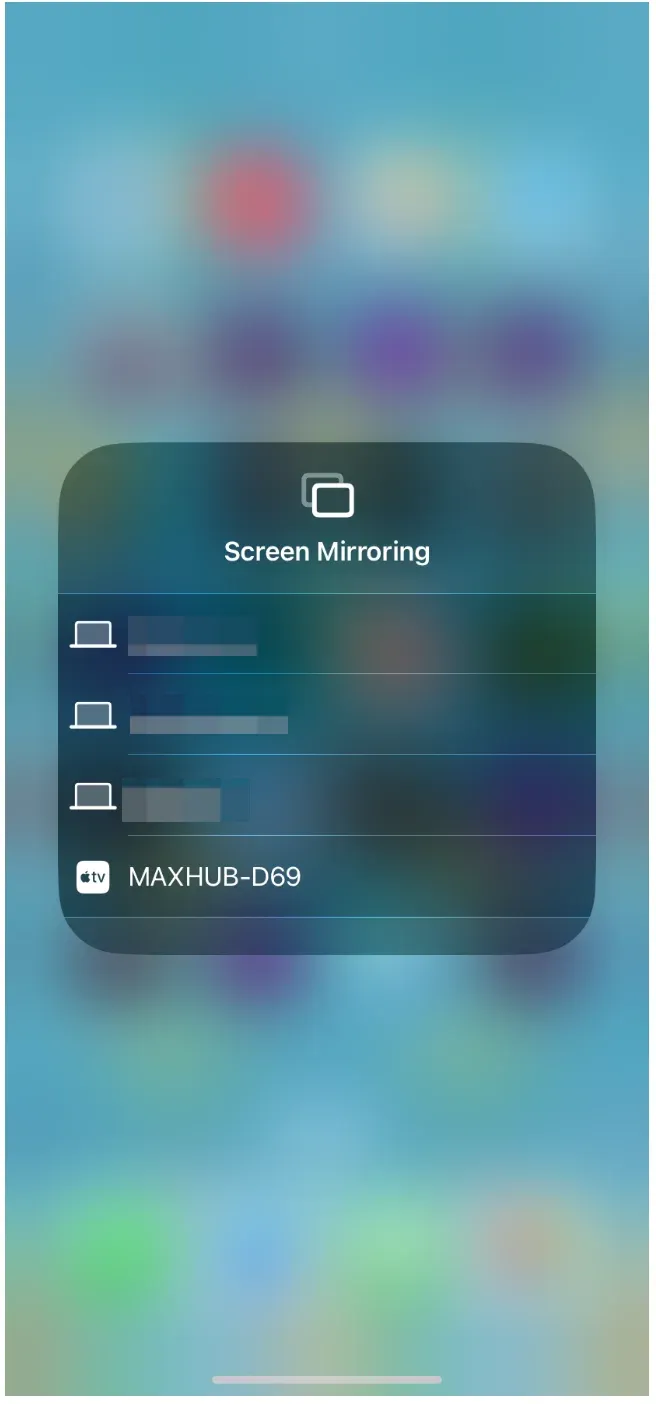 lista de dispositivos para duplicar pantalla