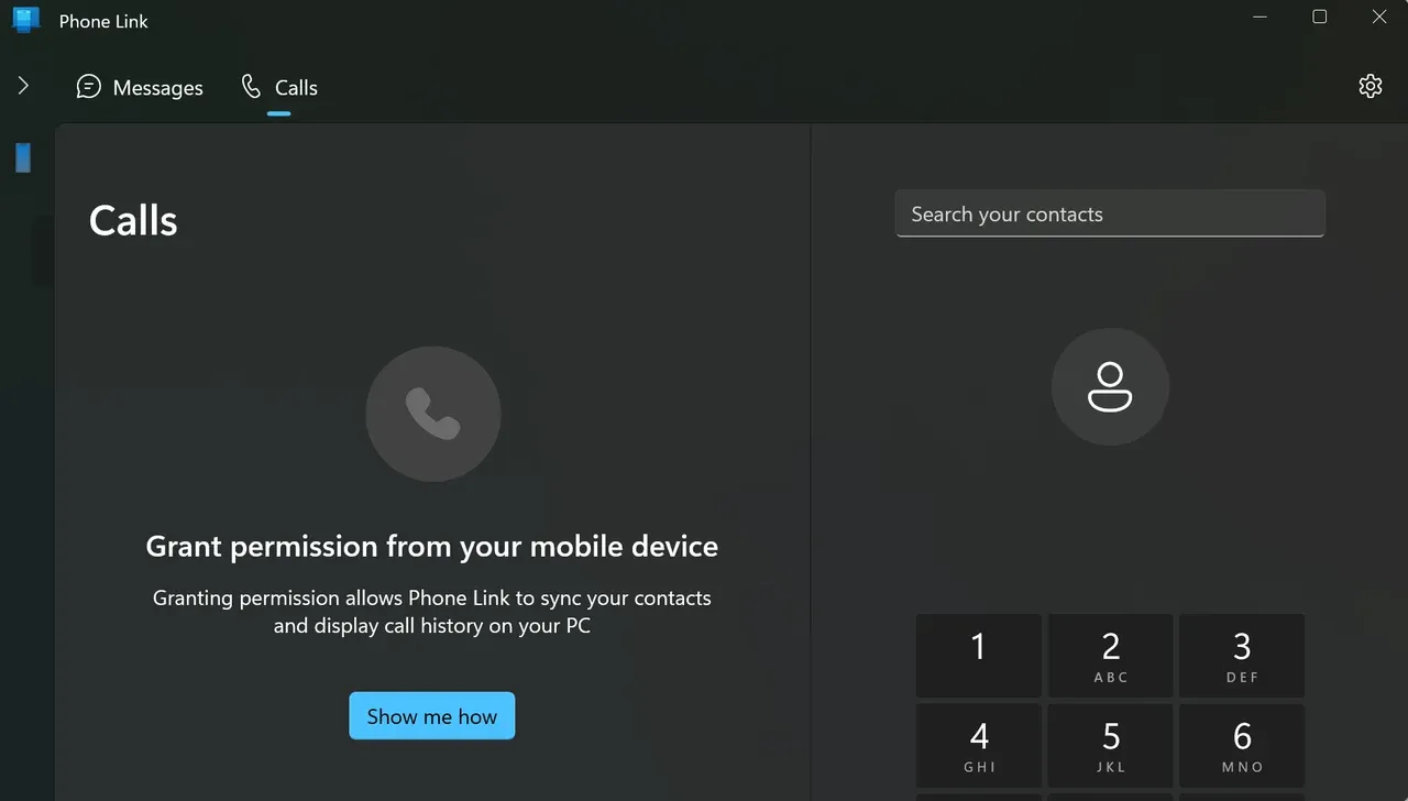 view iPhone calls on Windows via Phone Link