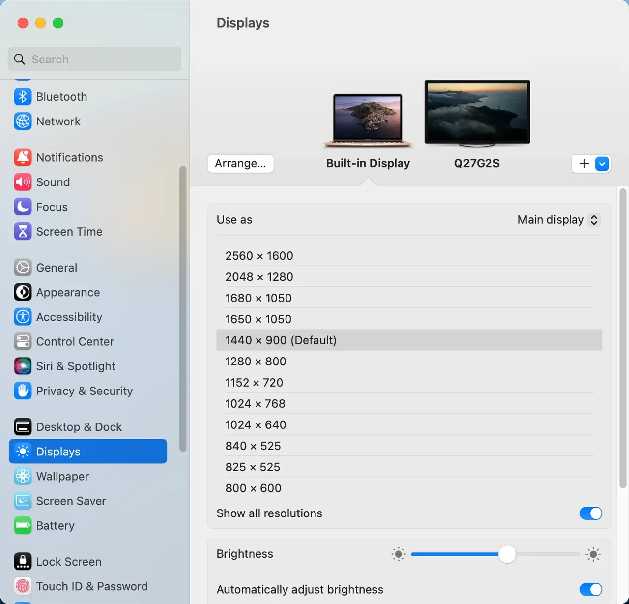 Display tab on MacBook