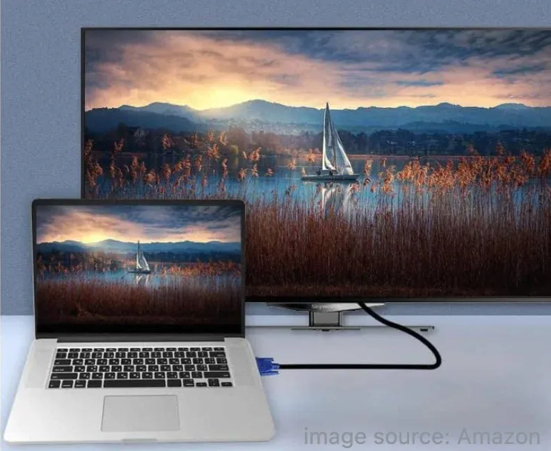 connect computer to a display via VGA
