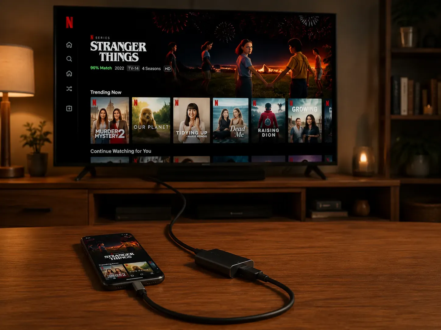 connect Your Phone to TV with HDMI to play Netflix