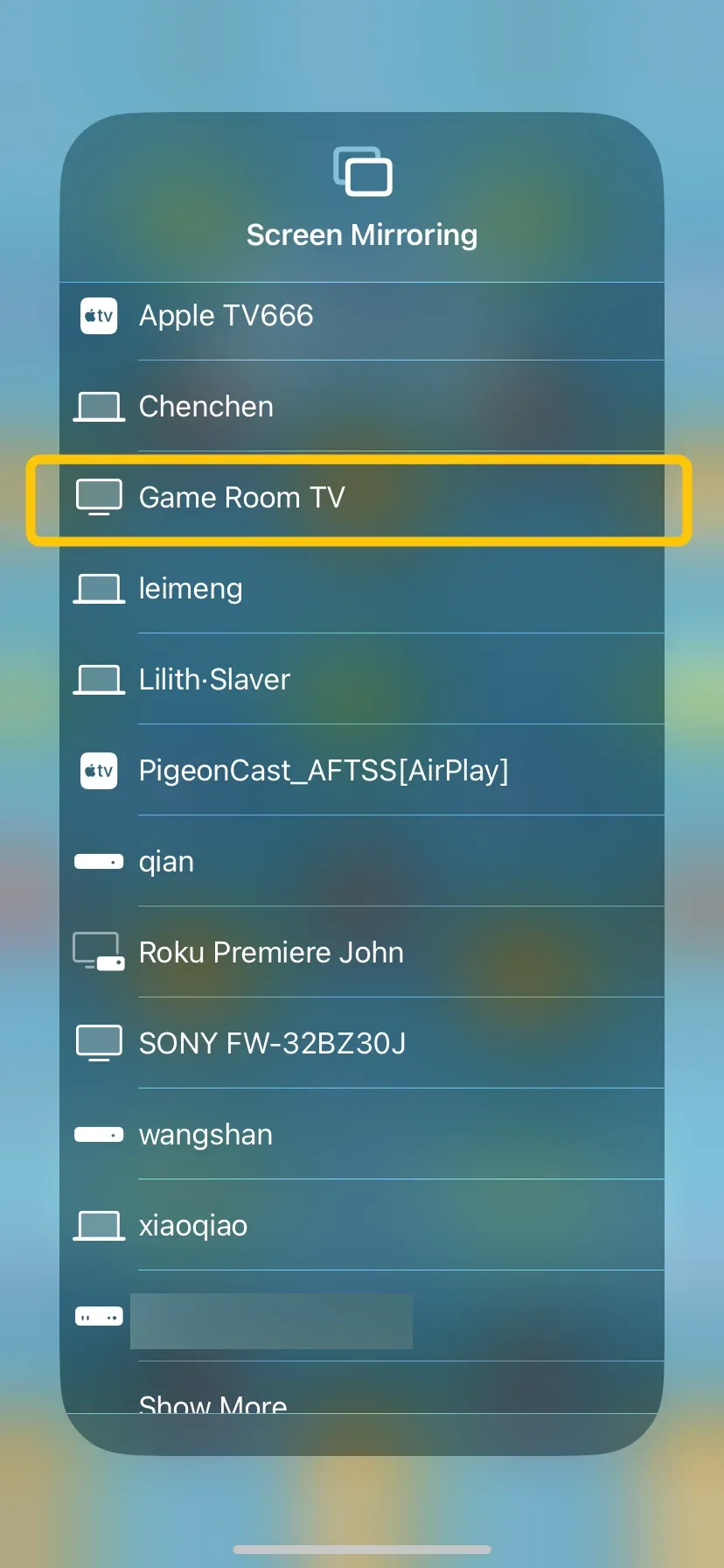 Device list