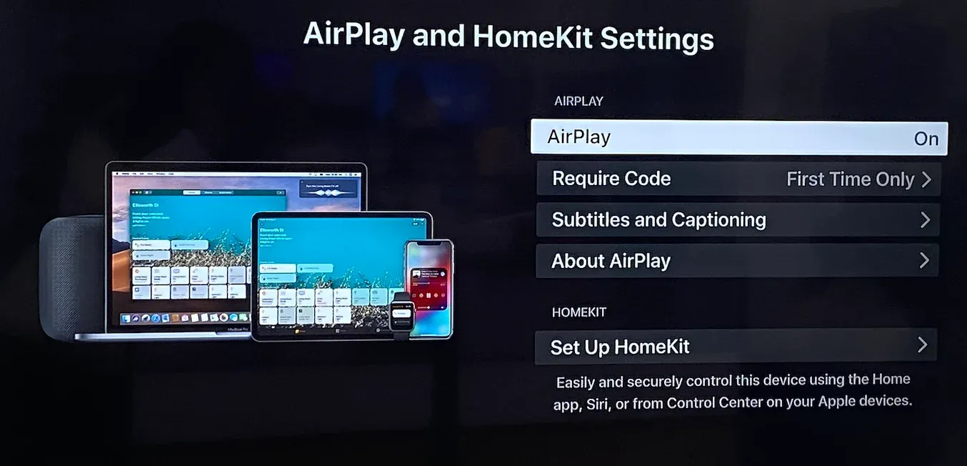 turn on AirPlay on LG TV