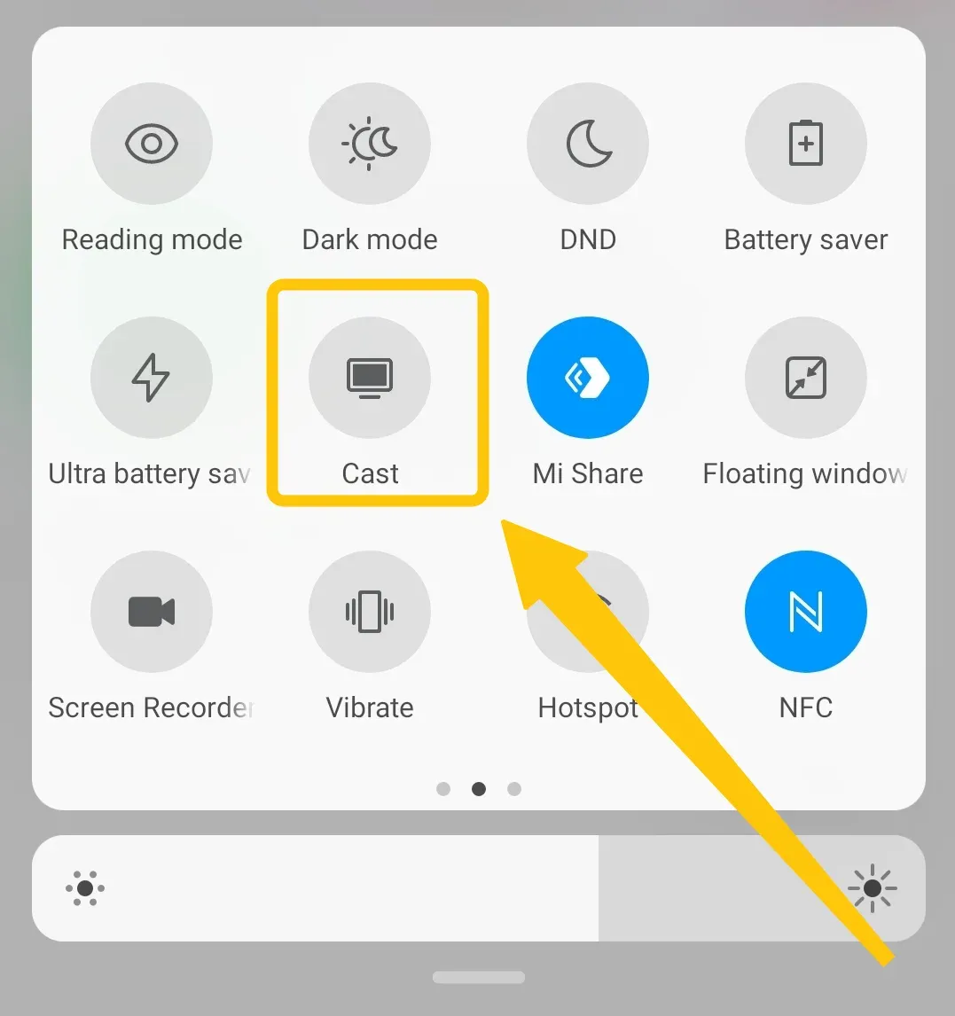 Cast option on Android