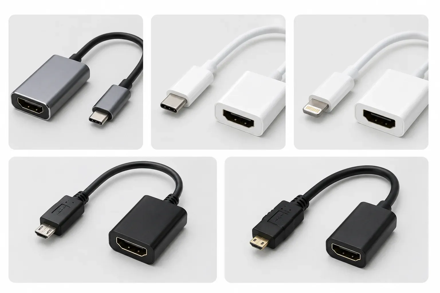 different tablets with different ports
