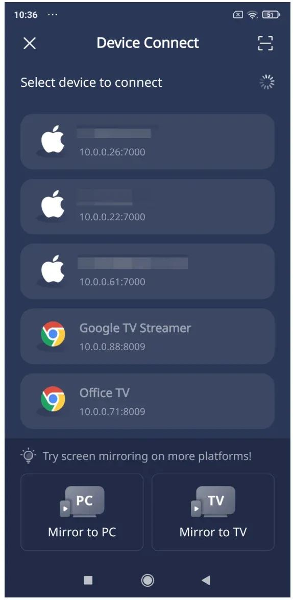 device list
