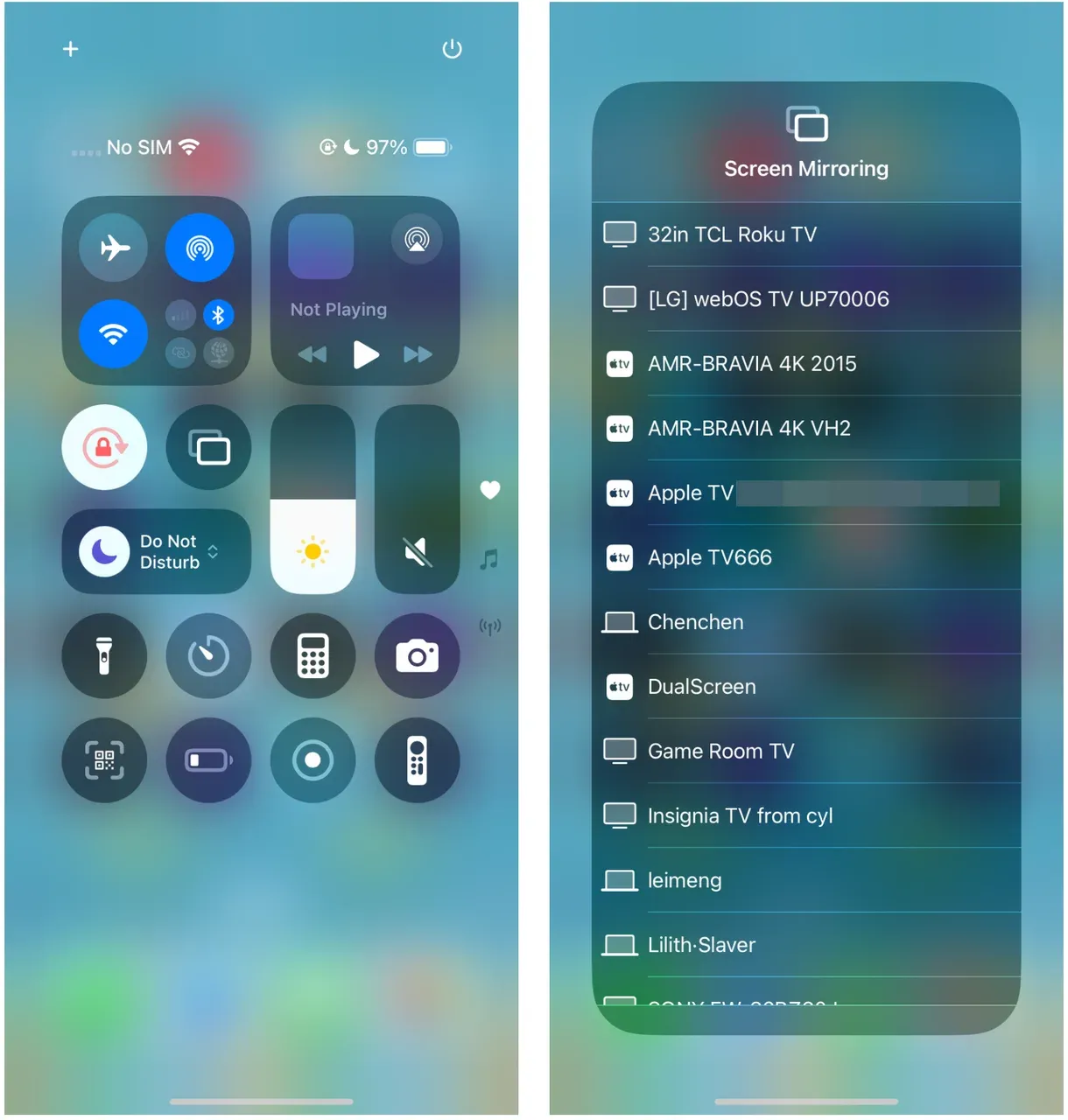 enable AirPlay on iPhone