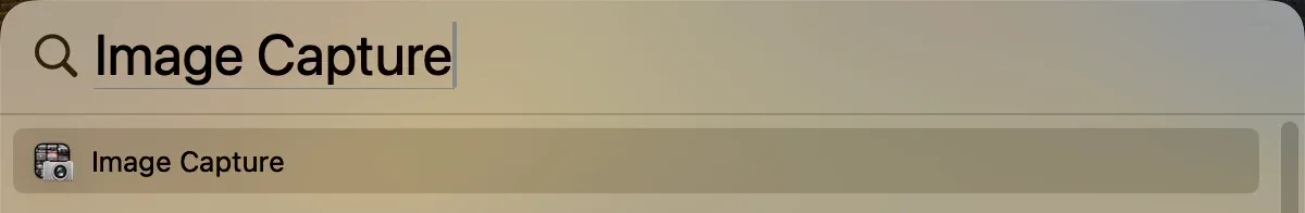 Image Capture on Mac