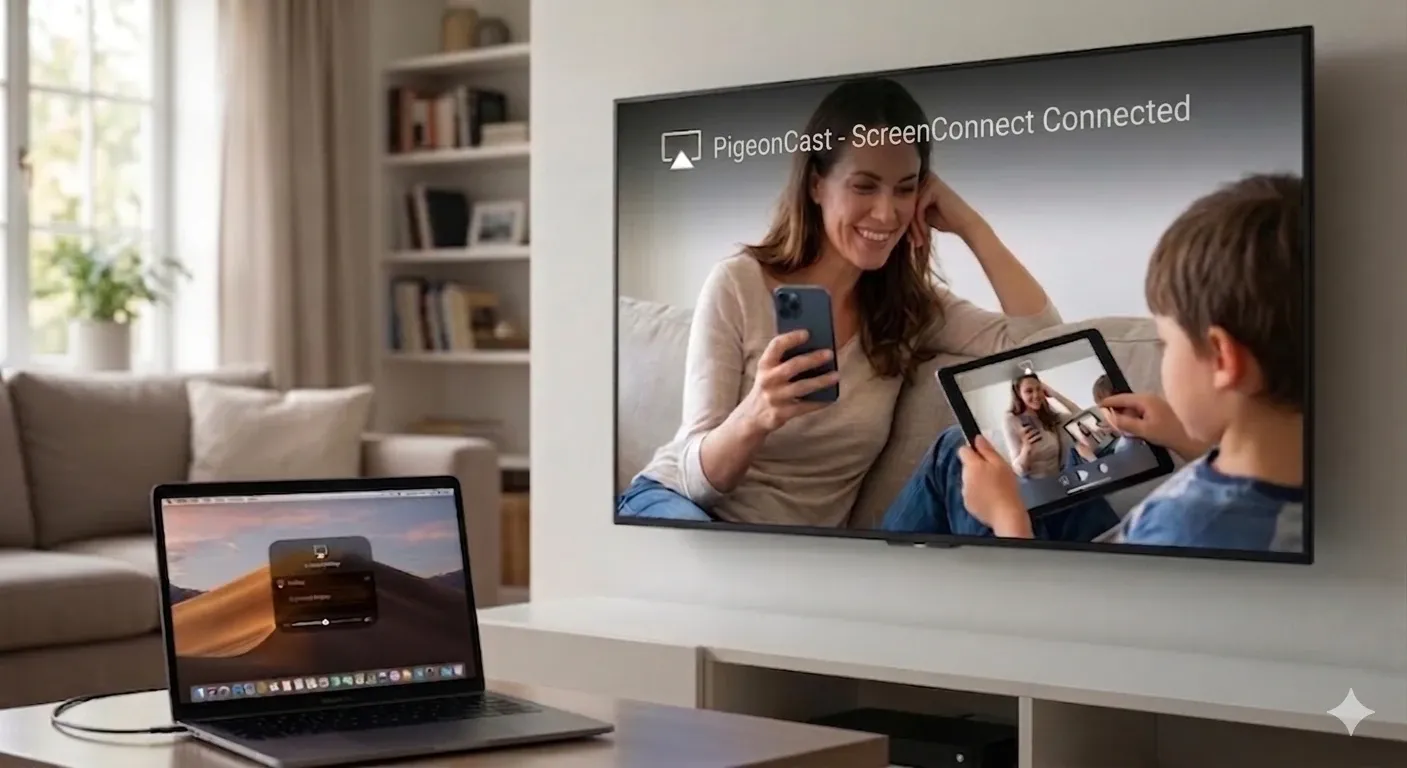use PigeonCast to connect AirPlay on TV