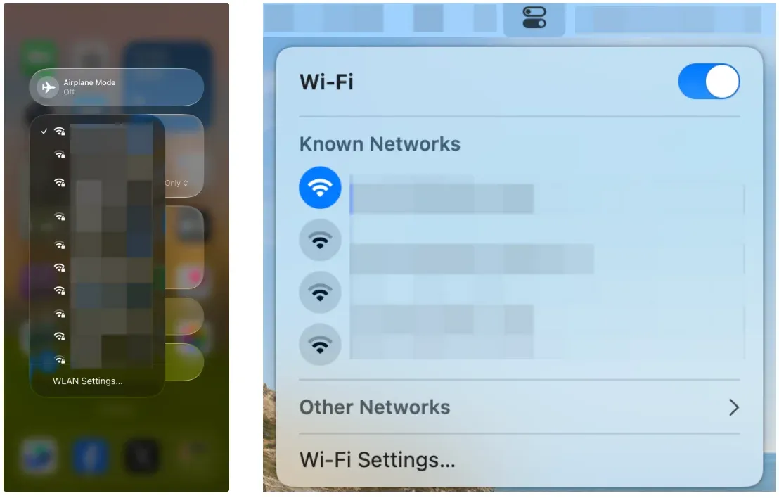 check the Wi-Fi connection on iPhone and TV