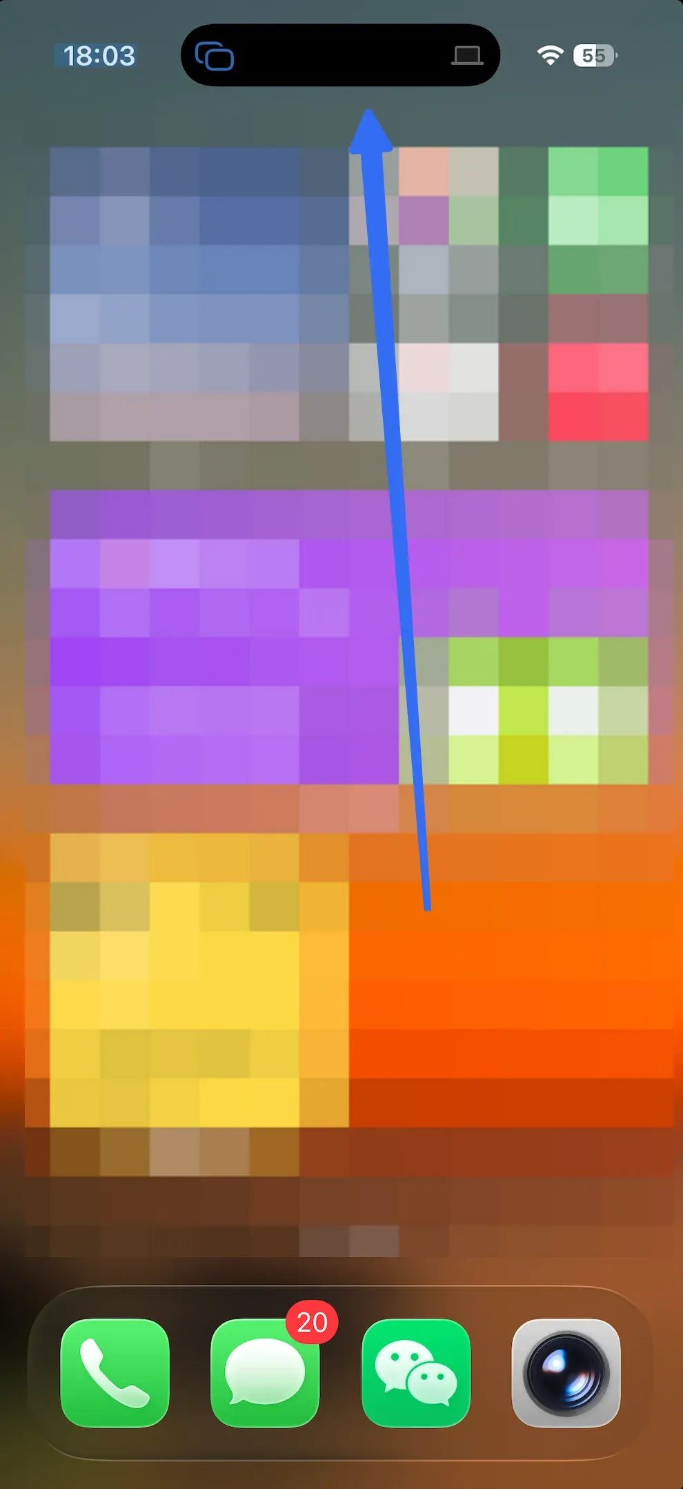 find iPhone is screen mirroring via Dynamic Island