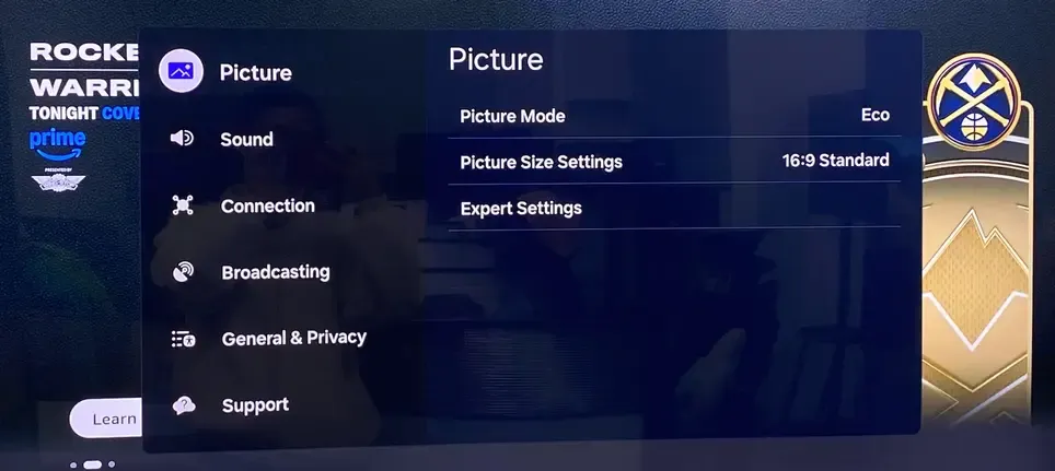 Ajustes de imagen en un televisor Samsung