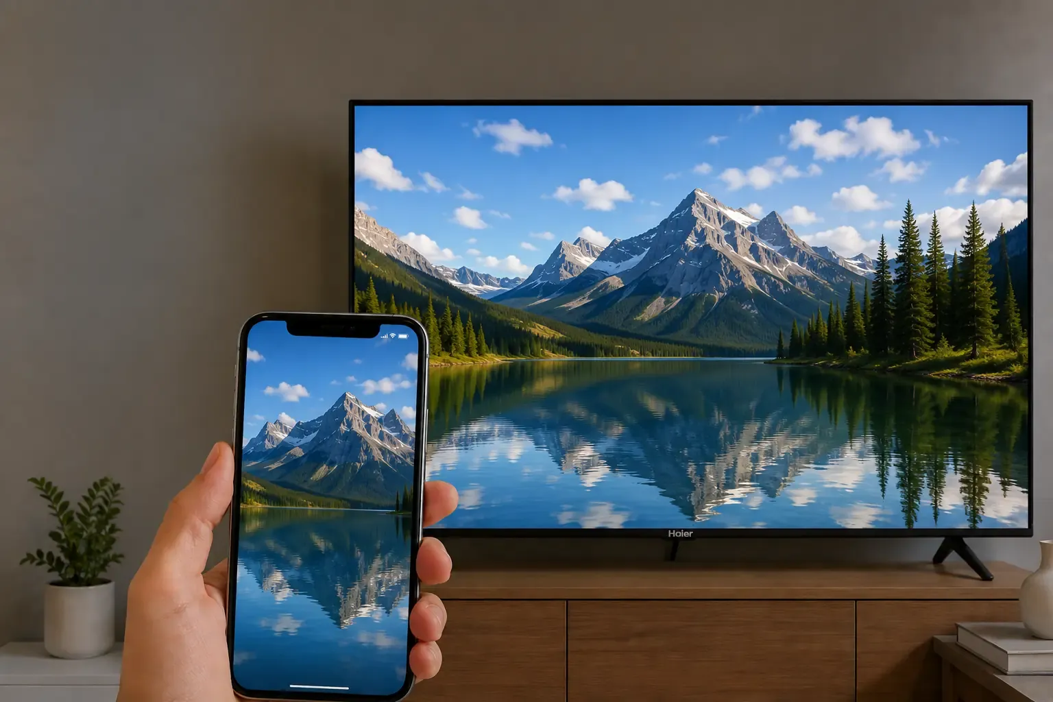 mirror your iPhone to Haier TV