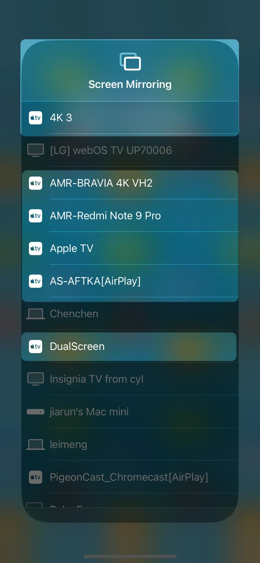 Device list
