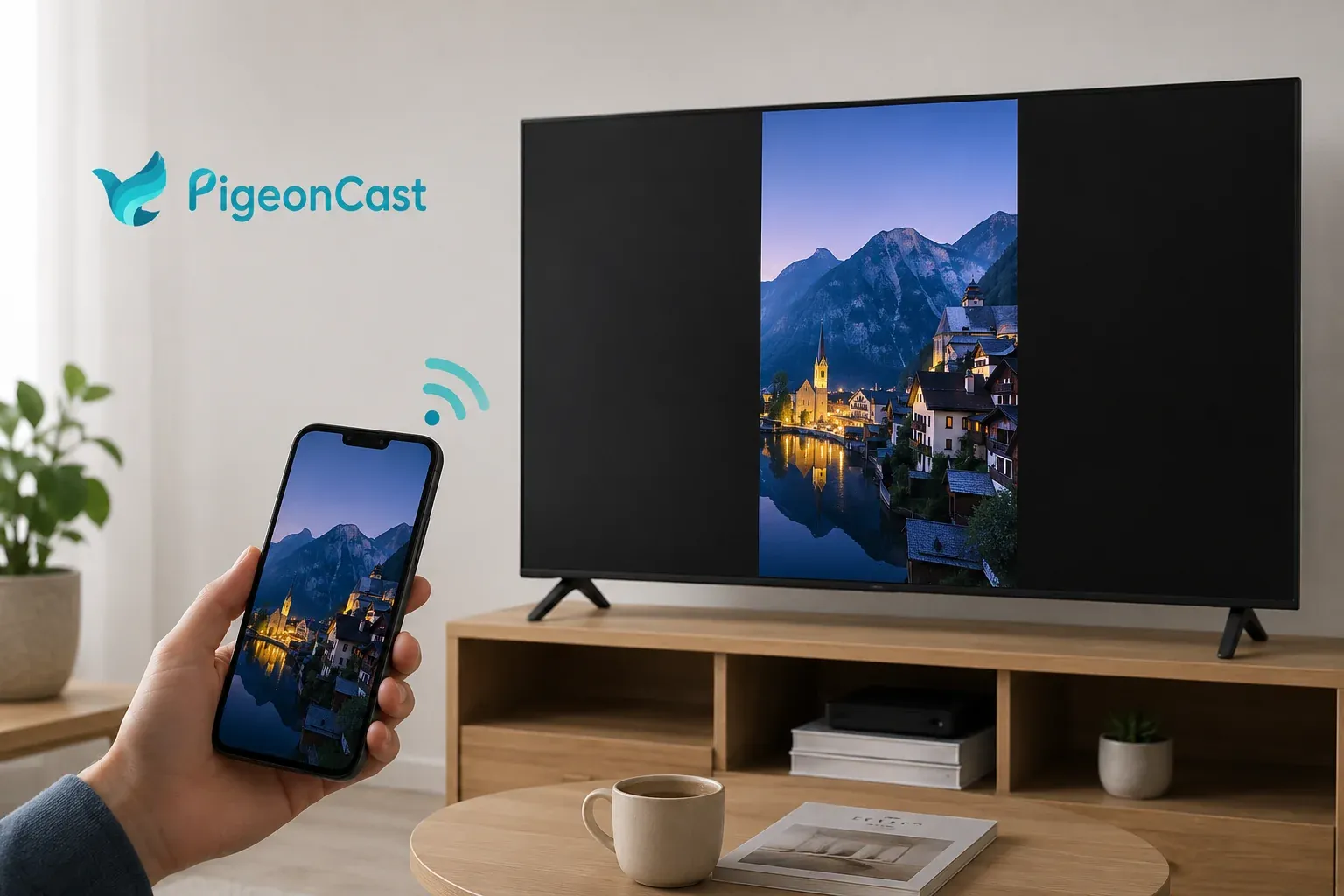 Use PigeonCast to mirror your phone to TV