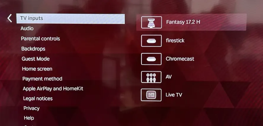 Choose HDMI on Roku