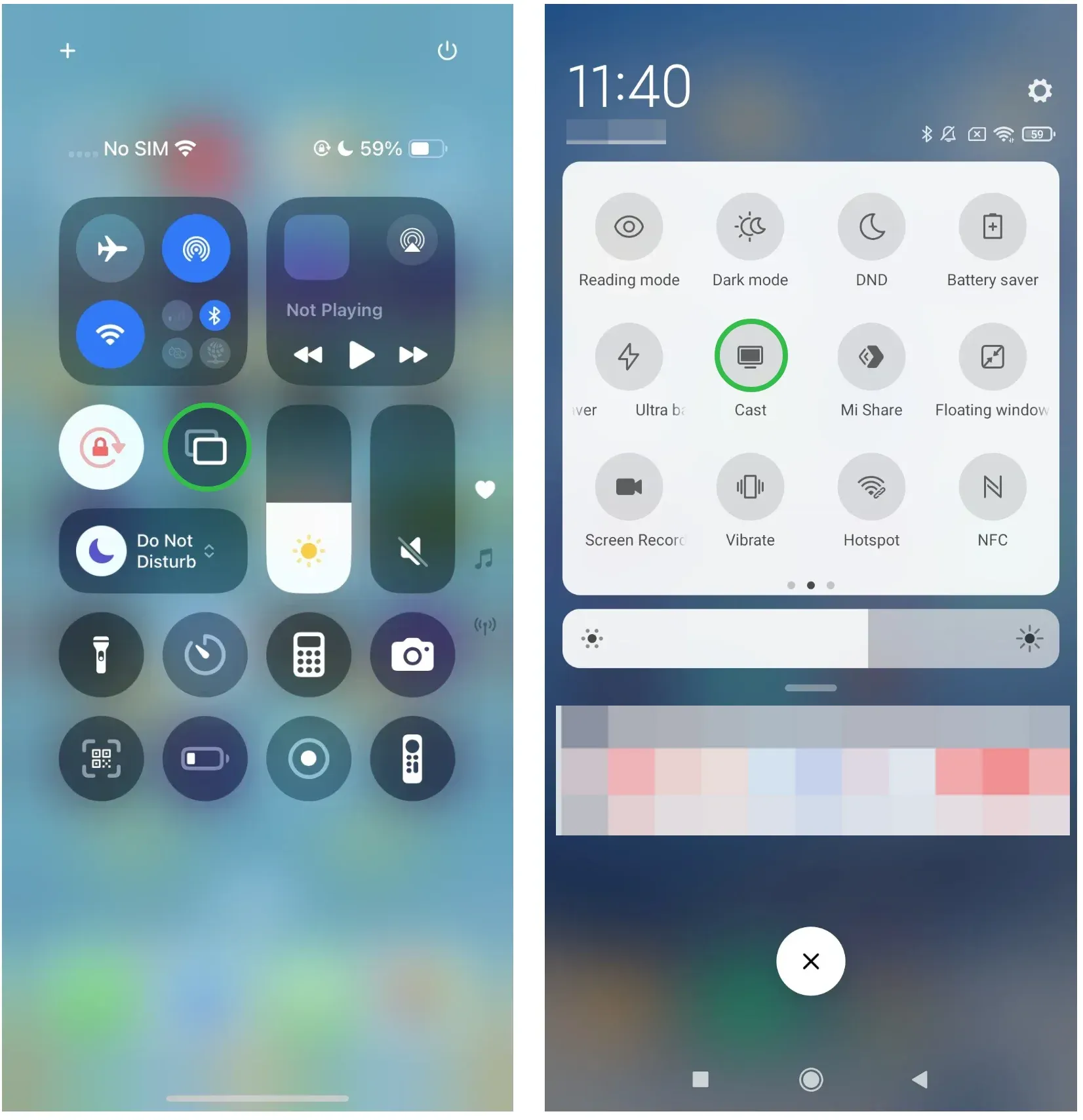 enable AirPlay or Cast on mobile phones