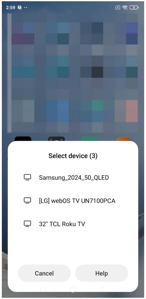 Miracast device list