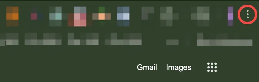 the three-dot menu on Chrome